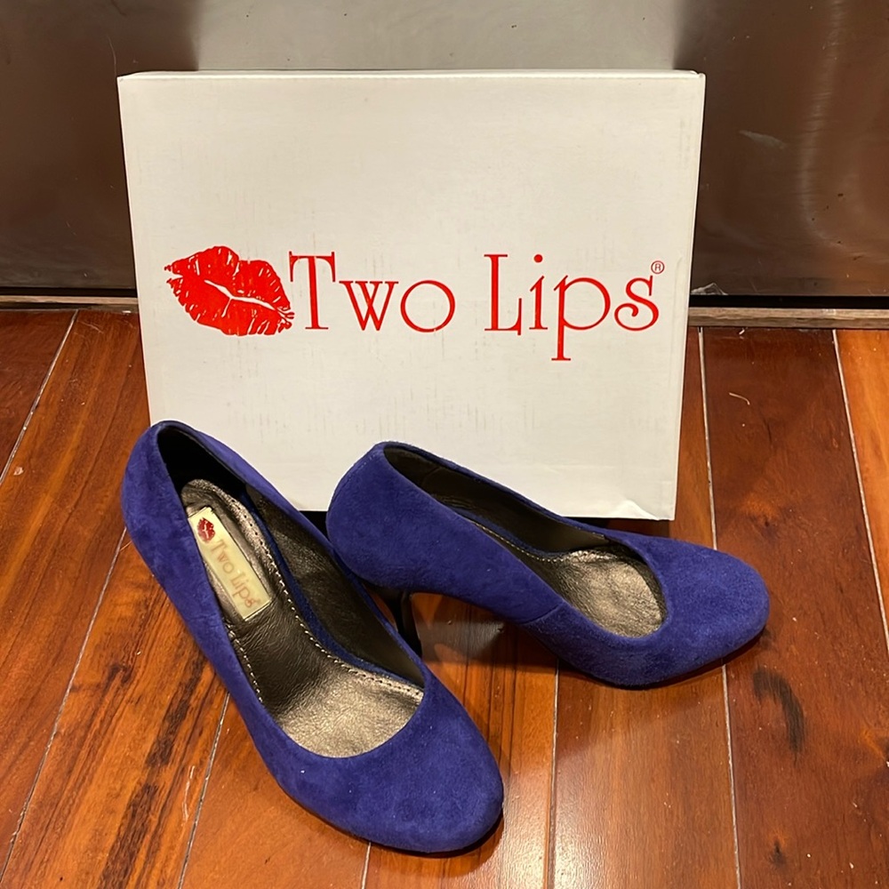 Purple Blue High Heel Suede Pump 6.5M